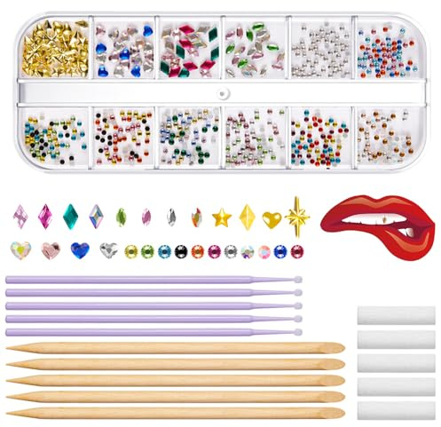 Professionelles Zahn Edelstein Set Zahn Schmuck Sets Mit Kristallen Modische Zahn Edelsteine ​​für Funkelnde Verzierung