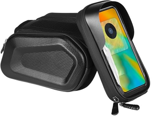 Buerfu Fahrradtasche Rahmen, Rahmentasche Fahrrad,Wasserdicht Handytasche Fahrrad, Handy Oberrohrtasche Mit Sensitivem Touchscreen Für Mountainbikes, Rennräder, E-Bikes