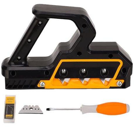 Garosa Taglierina Rapida per Cartongesso, Multifunzione, Utensile Taglio Manuale per Smussi a 60° per Cartongesso con 10 Lame per Taglio e Rifinitura