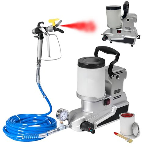 Glowdora Pulverizador De Pintura De Pared De 1600 W, Pulverizador Sin Aire, 2,5 L/Min, Adecuado para Pintura Profesional, Pulverizador Sin Aire Portátil, Pulverizador De Pintura De Alta Presión.