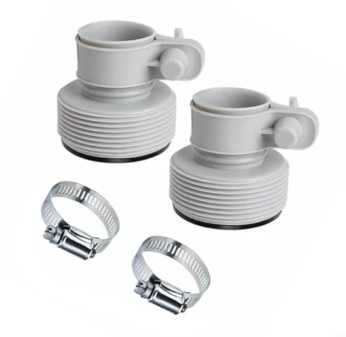 Puupaa Juego de 2 adaptadores de conversión de manguera de piscina de 1.25 a 1.5 pulgadas, conector de manguera de 38 mm para Intex serie B modelo 25009