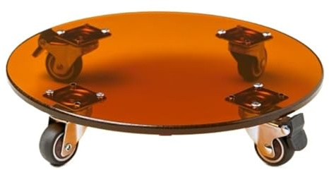 Rullbart Växtvagn Växtvagn Med Hjul Rund Blomkrukavagn For Inomhus- Och Utomhusbruk Blomvagn för Inomhusbruk(Oranje,40CM)