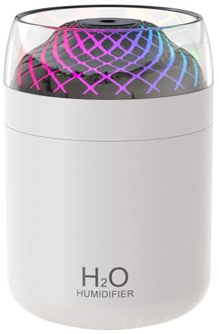 ZYNCUE 500ml USB Luftbefeuchter mit Nachtlicht und Timer für Schlafzimmer, Büro, Reisen
