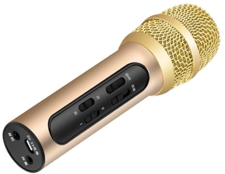 TOYANDONA Professionelles Kabelloses Gesangsmikrofon mit Großmembran Kondensatorkapsel Aluminiumlegierung 400 Mah Akku für Schule und Halle zum Karaoke und Live Singen