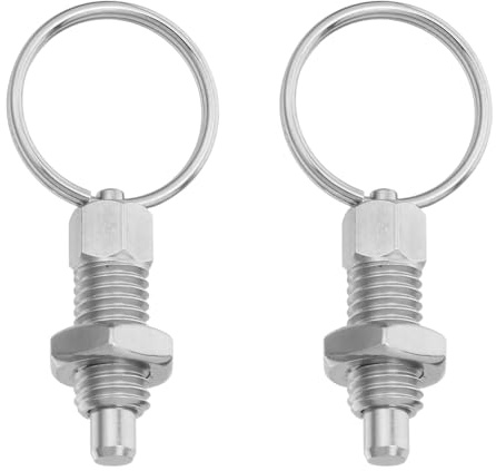 Cabilock Pasador de Resorte de Acero Inoxidable M10, Émbolo de Perilla Retráctil con Anillo de Tracción, 2 Unidades, para Sujeción Industrial y Reparación Mecánica