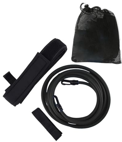 SunsoilGiant Accessori per Cinture di Resistenza al Nuoto Che Migliorano La Coordinazione, Cintura per Fianchi, Cinghia per Allenamento al Nuoto, Attrezzatura per, Nero