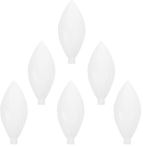 LIFKICH 6pcs White Plastic Lotus Bud Floor Lamp Shades G4 Socket Decorative Light Covers for Wedding Aisle and Party Home Decor