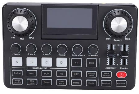 Annadue Pacchetto Microfono Podcast Pacchetto Attrezzatura Podcast Kit Kit di Registrazione Set Scheda Mixer Schermo LED Braccio 'asta Microfono a Condensatore d