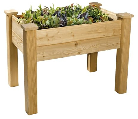 Bio Green Balkon & Terassenhochbeet 1000 x 600 x 750 mm aus Lärchenholz - unbehandelt
