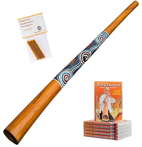 Australian Treasures - Didgeridoo legno 130cm - didgeridoo per principianti - didgeridooDVD - cera d'api
