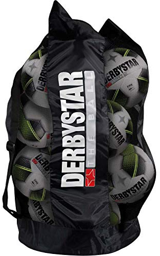 Derbystar Pallone da Calcio da Uomo Sacco, Uomo, Ballsack, Nero, 22 Bälle