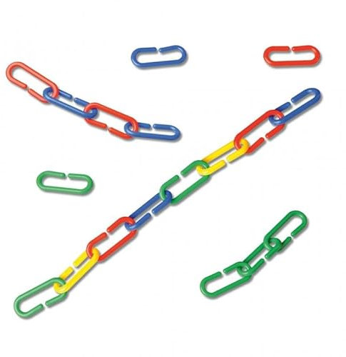 Wiemann Lehrmittel 500 kleine Kettenglieder aus Kunststoff, 4,3 x 1,7 cm