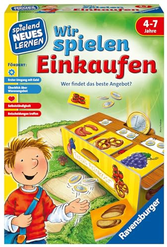 Ravensburger 24985 - Wir Spielen Einkaufen - Spielen und Lernen für Kinder, Lernspiel für Kinder ab 4-7 Jahren, Spielend Neues Lernen für 2-4 Spieler