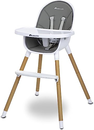 Bebeconfort Avista 2-in-1 Hochstuhl Ab 6 Monaten, Umwandelbar, Bis Ca. 6 Jahre, Bis 30 kg, Warm Grey