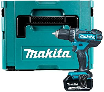 Makita DDF482Z - Taladro atornillador de 62 Nm Lxt 18 V + 1 batería de 18 V 3 Ah Li-Ion Bl1830B + estuche Makpac