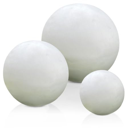 IDEALIST Garden Ornaments, 3 Outdoor Decorative Balls: D25 + D30 + D40cm