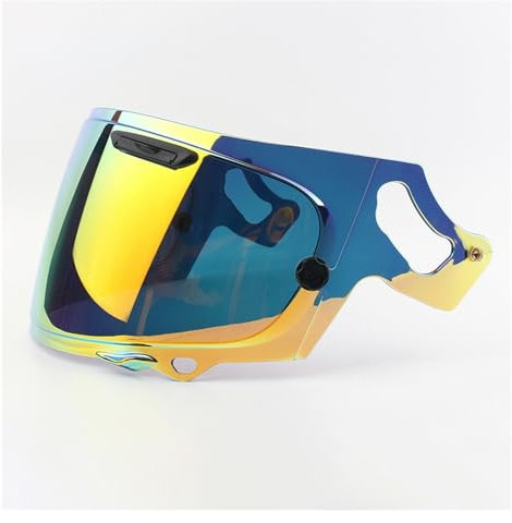 SZSMHL Helmvisier, Motorradhelm-Visier, Sonnenschutz, Wind- und Kratzfest, Motorrad-Integralhelm-Linse, Schutzbrille(Gold)