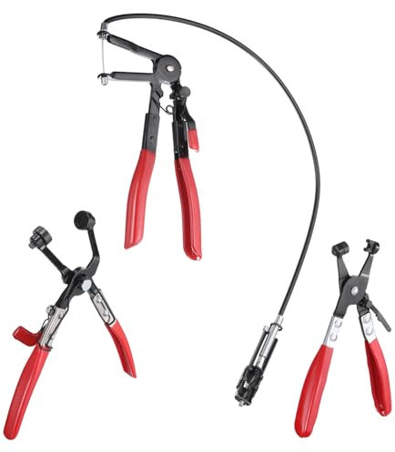 sourcing map 3pcs Hose Clamp Pliers Spring Clips Include Different Hose Clamp Tools for Fuel and Coolant Lines Vehicles Automotive Coolant Radiator Heater Water Hose