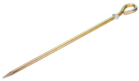 sourcing map 2 Pz Asta di Terra Zincato Colorato Zincato Pin di Messa a Terra 0,4 m Dritto con Foro di Messa a Terra Palo per Antenna Recinzione