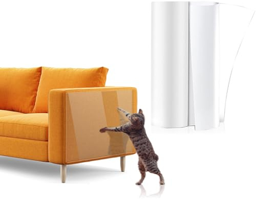 Cat Anti Scratch Deterrent Tape,Door Protector from Dog Scratching,Sofa Protectors From Pets,Clear Training Self Adhesive,Flexible Walls for Dog and Cat Clawing,Sofa,Couch,Door(20cmx3m)