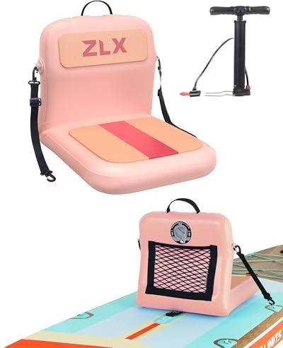 ZLX Paddle Board Sitz mit Rückenlehne, Tragbarer Kajaksitz, Universeller Aufblasbarer Sitz für Outdoor Angeln Kajak Camping