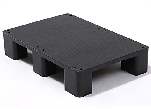 Kunststoff Paletten Modulares Stauregal mit 0,5 kg Kapazität für Küchenschrank Lagerung Gabelstapler Paletten für Lager und Garage Nization (Schwarz, 80 x 60 x 12 cm)