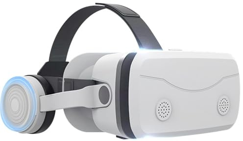 Gafas de Realidad Virtual con Auriculares - Gafas de Realidad Virtual | 3D, dispositivo visual inteligente, experiencia mejorada de películas y juegos | Compact Viewer Head Road Equipment Portátil