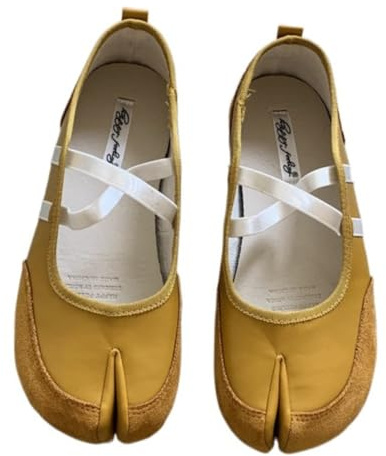 Tabi Chaussures de ballet plates à bout fendu pour femmes et filles – Minimaliste, rétro, décontracté, confortable, marche, léger, course à pied, tennis et raquette pour le sport, la plage, les