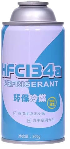 Refrigerante de aire acondicionado para coche, recarga de aire acondicionado de 200 g, botella de refrigerante de repuesto, temperatura interior del vehículo más baja para una comodidad óptima, para