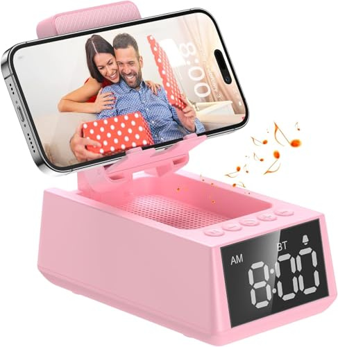 BBL Wireless Bluetooth Speaker 3-in-1, Gift for Men, Gadgets for Men, Featuring a Foldable Mobile Phone Stand and Alarm Clock Function, Perfect Birthday for Friends and Parents
