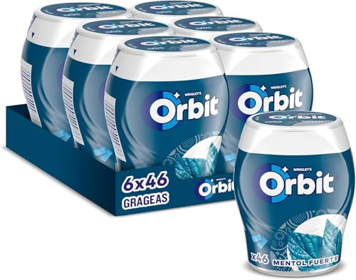 iChuches - Pack 6 Botes de 46 Chicles Sin Azúcar en Formato Gragea (6 x 46) – Sabores Menta, Fresa, Hierbabuena, Eucalipto, Bubblemint y Menta Fuerte – Sabor Intenso, Larga Duración (Mentol Fuerte)