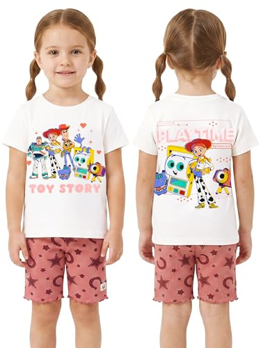 Disney Toy Story Camiseta Y Pantalones Cortos Niña, Camiseta Niña Y Pantalones Corto Buzz Lightyear, Woody