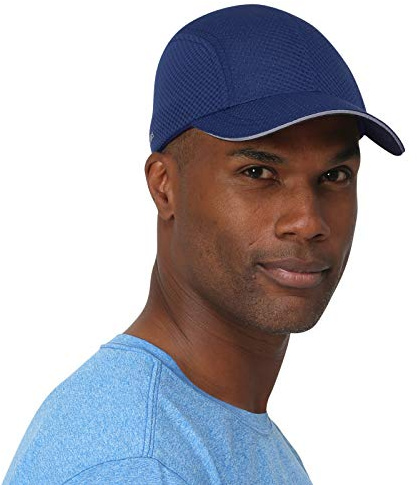TrailHeads Performance Mens Running Hat - Lightweight, Quick Dry Workout Hats for Men - Athletic Sports Cap for Tennis, Gym Navy