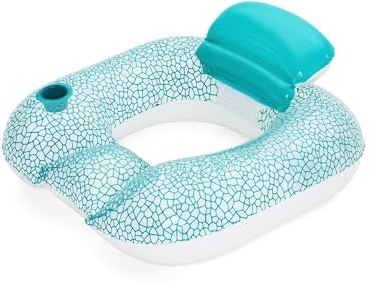 Bestway Fauteuil Piscine Lounge + Dossier 102 x 94 cm + Support de Verre