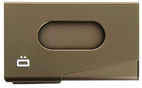 Ogon Designs Visitenkartenhalter, Aluminium, einmal Touch, Grau / Dunkelgrau