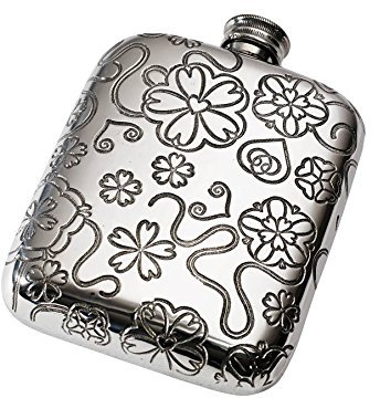 Wentworth Pewter- Yorkshire Motif rose en étain Coussin Poche Flasque, Spirit Flasque