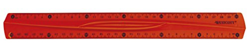 Westcott E-10222 00 Lineal Flexi, bruchsicher, transparent, 30 cm 3 Farben Sortiert