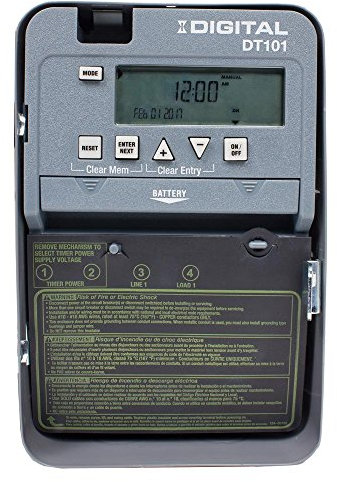 Intermatic DT101 24-Hour Digital Time Switch, 20A SPST, 120-277V