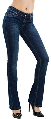 Toocool - Jeans Donna Pantaloni Skinny Push up Zampa Elefante Campana Slim Sexy M5922 [M,Blu]