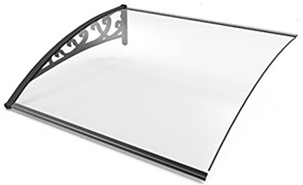 BOCbco Door Canopy Awning Shelter Canopies Door Canopy Porch Canopy Real Glass Canopy Porch Door Shelter/Balcony Front Door Canopy Outdoor Awning Rain Shelter for Back Door Porch Window/150 * 120Cm