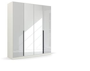 Rauch Möbel Quadra-Spin MODERN, Schrank, Farbe Glas Weiß/Weiß, Breite 181 cm