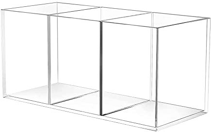 Neikafan Acryl Stifthalter Transparent Quadratischer Stiftehalter 3 Fächer Stiftebecher Pinselhalter Stifttopf Organizer Durchsichtiger Stiftköcher Stift Halter Büroartikel Kinder