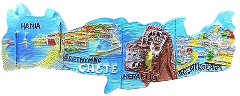 Kreative Karte von Kreta, Griechenland, Kühlschrankmagnet, 3D, Reise-Souvenir, Kühlschrankdekoration, Magnetaufkleber, Bastel-Kollektion