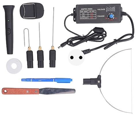 Machine de Découpe de Mousse Électrique 4 en 1 avec Contrôle de Tension, Kit de Coupe de Panneau de Mousse à Fil Chaud, Ensemble de Coupe-Polystyrène 27W, AC 100 à 240V