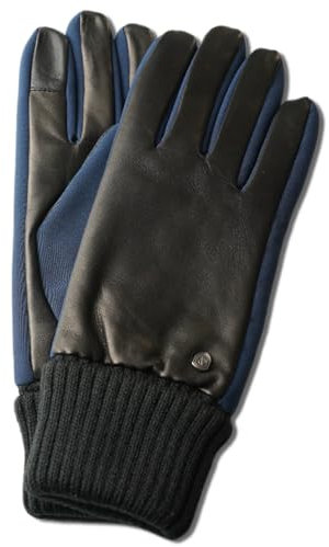 AKAROA ESTD 2019 Lederhandschuhe VAL für Damen und Herren, Touchscreen Funktion, italienisches Leder, Thinsulate Thermo Futter, Stretcheinsätze aus Softshell, Strickstulpe, 9 Größen