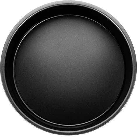 Zerodeko Molde Fácil de Desmoldar para Pastel Redondo Desmontable de Acero al Carbono Negro Revestimiento Antiadherente Adecuado para Repostería Casera Delicada