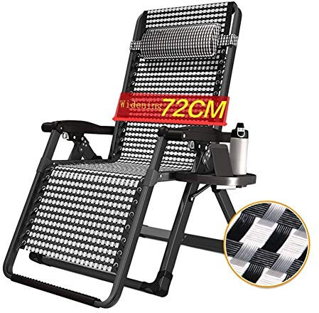 Terrassenliege-Liegestuhl im Garten und im Freien, zusammenklappbarer Zero-Gravity-Stuhl, tragbare Liege-Rasenstühle, trägt 200 kg (Farbe: ohne Kissen). Happy