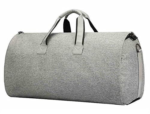 QTANZIQI Geschäftsreise-Seesack, Fitnesstasche, wasserdicht, Oxford-Stoff, tragbar, Reisetasche, Reise-Aufbewahrungstasche, Anzugtasche, Hellgrau