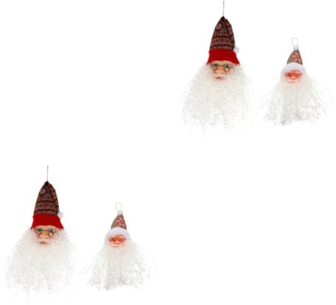 OUNONA 4 Stück Weihnachtsmann-Ornamente weihnachtsdeko Christbaumschmuck Weihnachten hängende Zwerge Weihnachtsmann Weihnachtsschmuck Weihnachtsanhänger hängende Verzierung Stoff