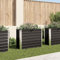 Willood Garten Hochbeet Anthrazit 100 x 40 x 77 cm Verzinkter Stahl